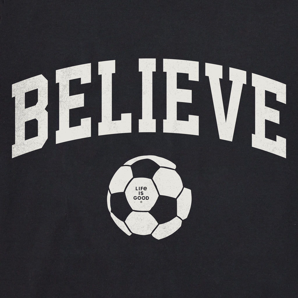 Women's Believe Soccer Arch Short Sleeve Crusher Boxy Tee