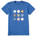 Women's Soccer Ball Grid Short Sleeve Crusher Tee