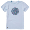 Women's Basketball Flowers Short Sleeve Crusher Tee