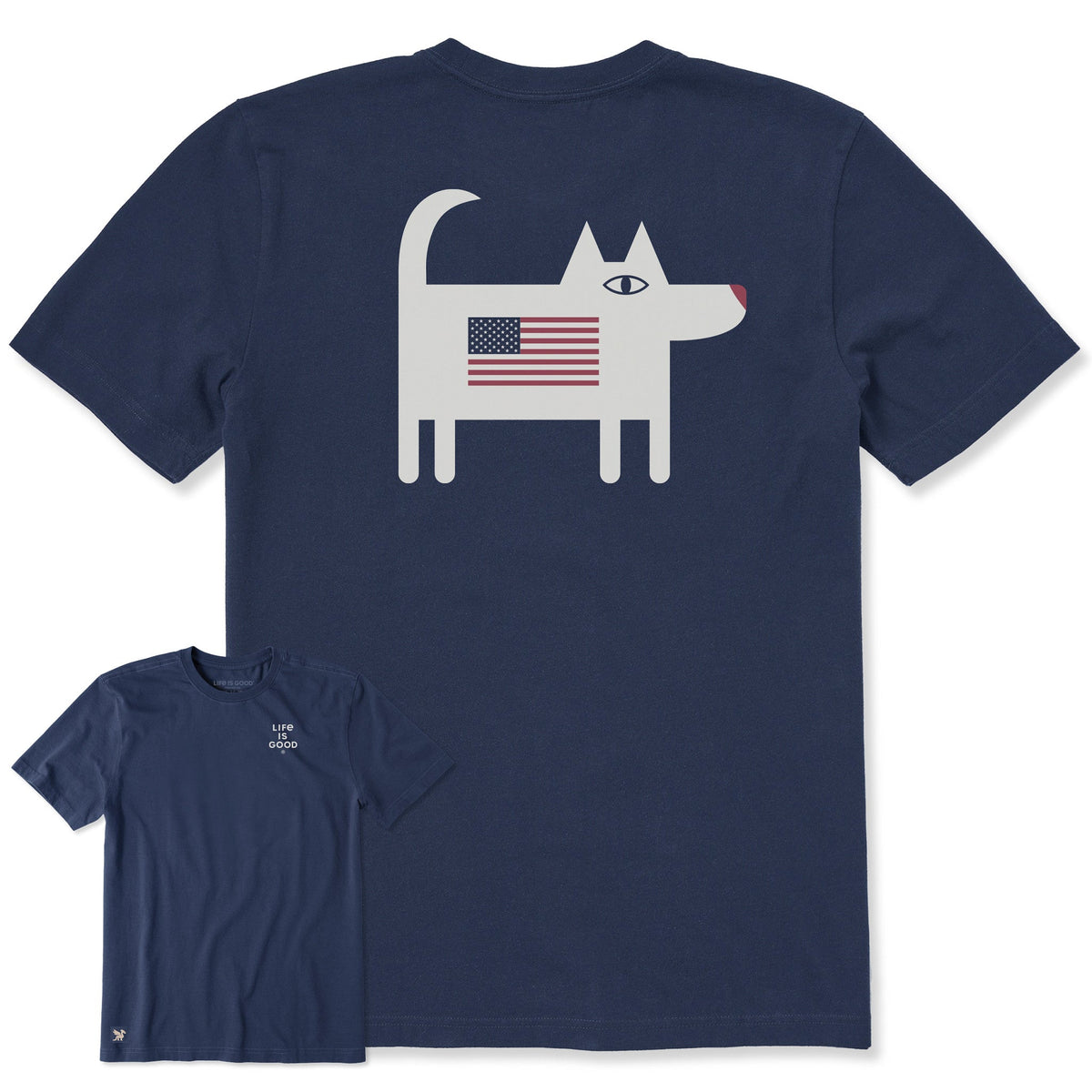Men's Bert's Flag Dog Short Sleeve Crusher Tee product image 4