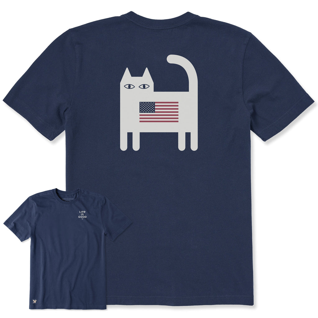 Men's Bert's Flag Cat Short Sleeve Crusher Tee product image 4
