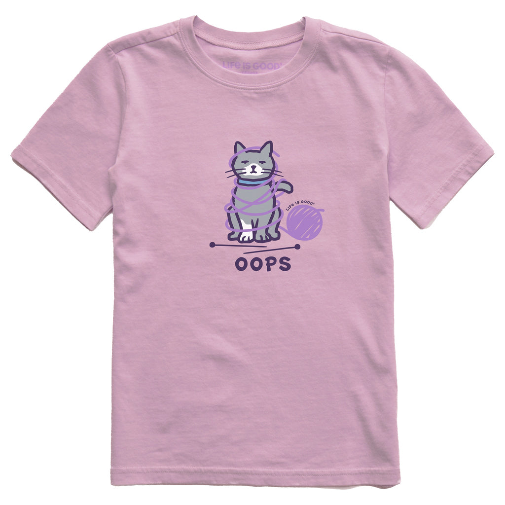Kids Oops Yarn Cat Short Sleeve Crusher Tee product image 1