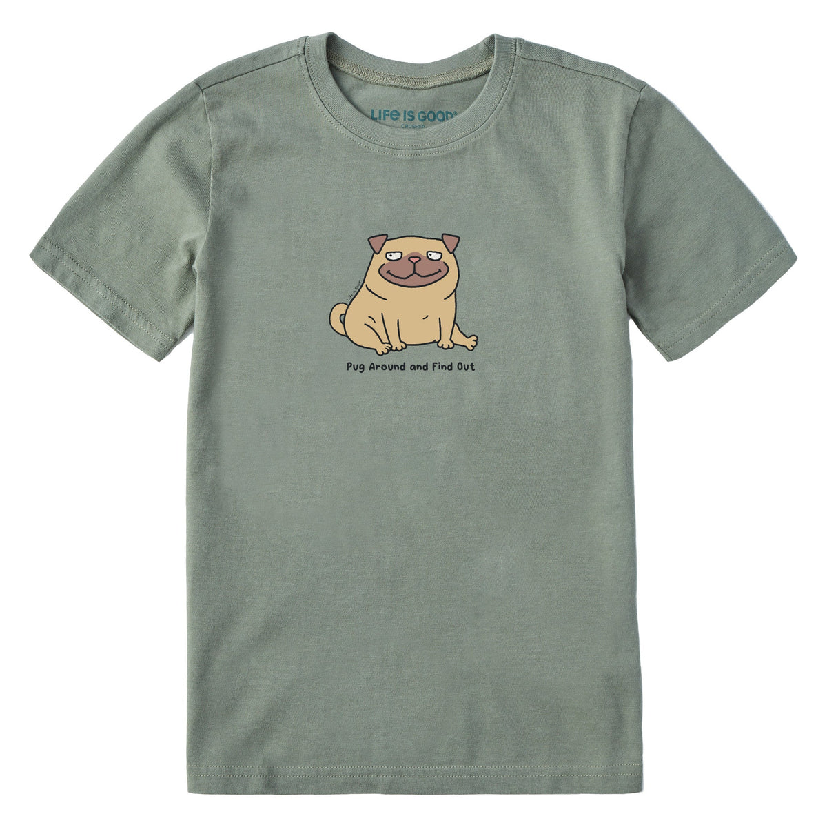 Kids Pug Around and Find Out Short Sleeve Crusher Tee product image 3
