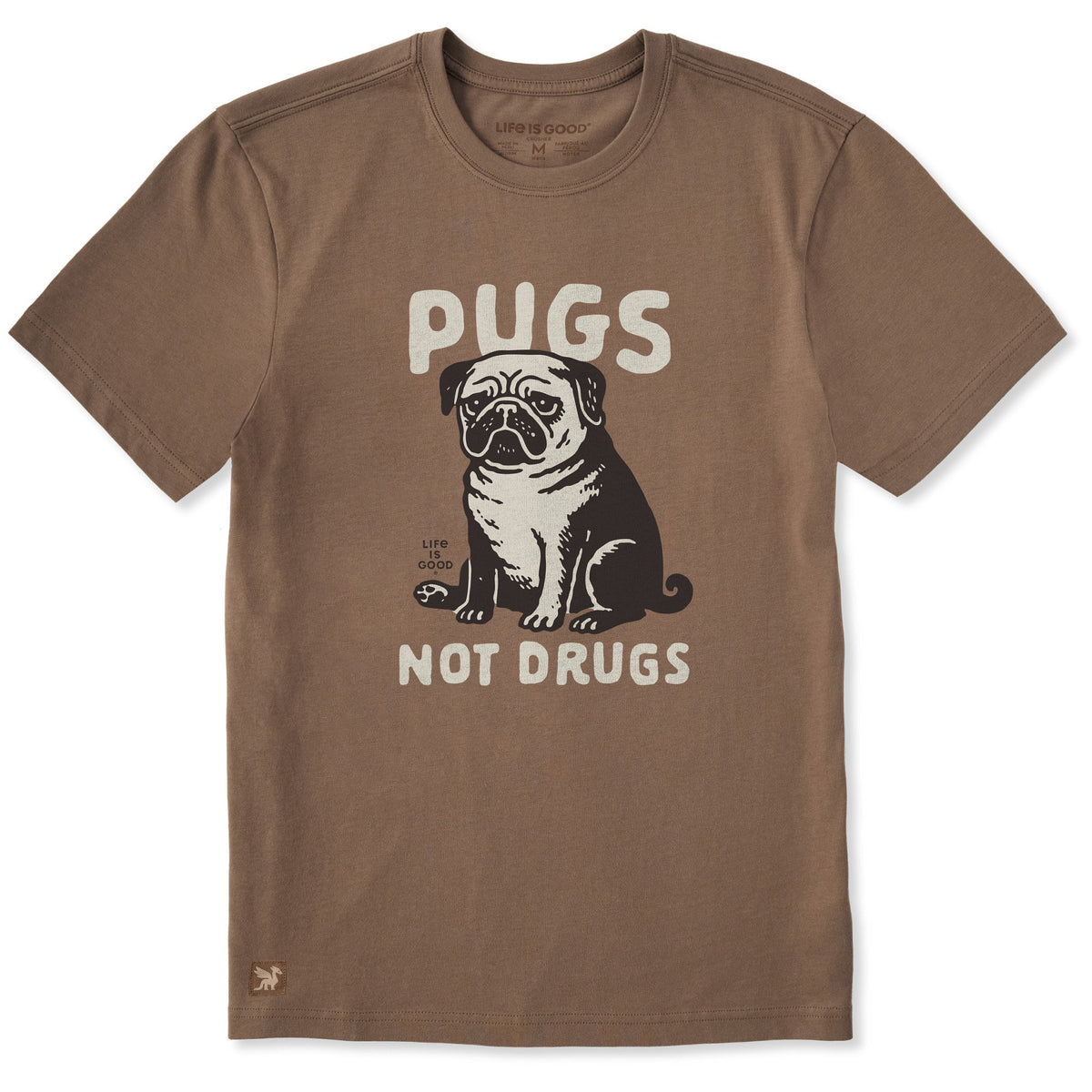 Men's Pugs Not Drugs Short Sleeve Crusher Tee product image 1