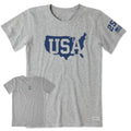 Women's USA Map Short Sleeve Crusher Tee product image 1