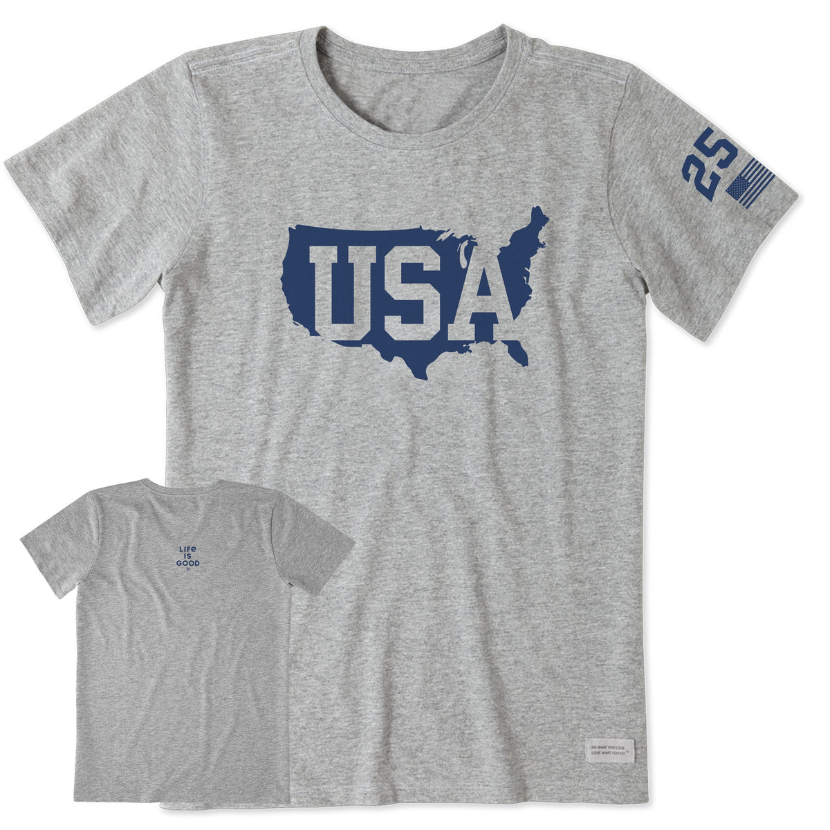 Women's USA Map Short Sleeve Crusher Tee product image 1