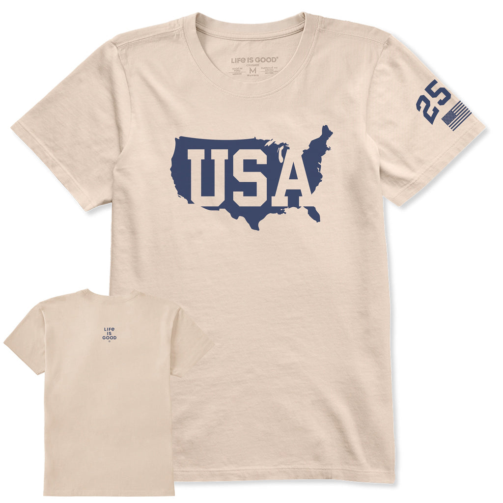 Women's USA Map Short Sleeve Crusher Tee product image 5