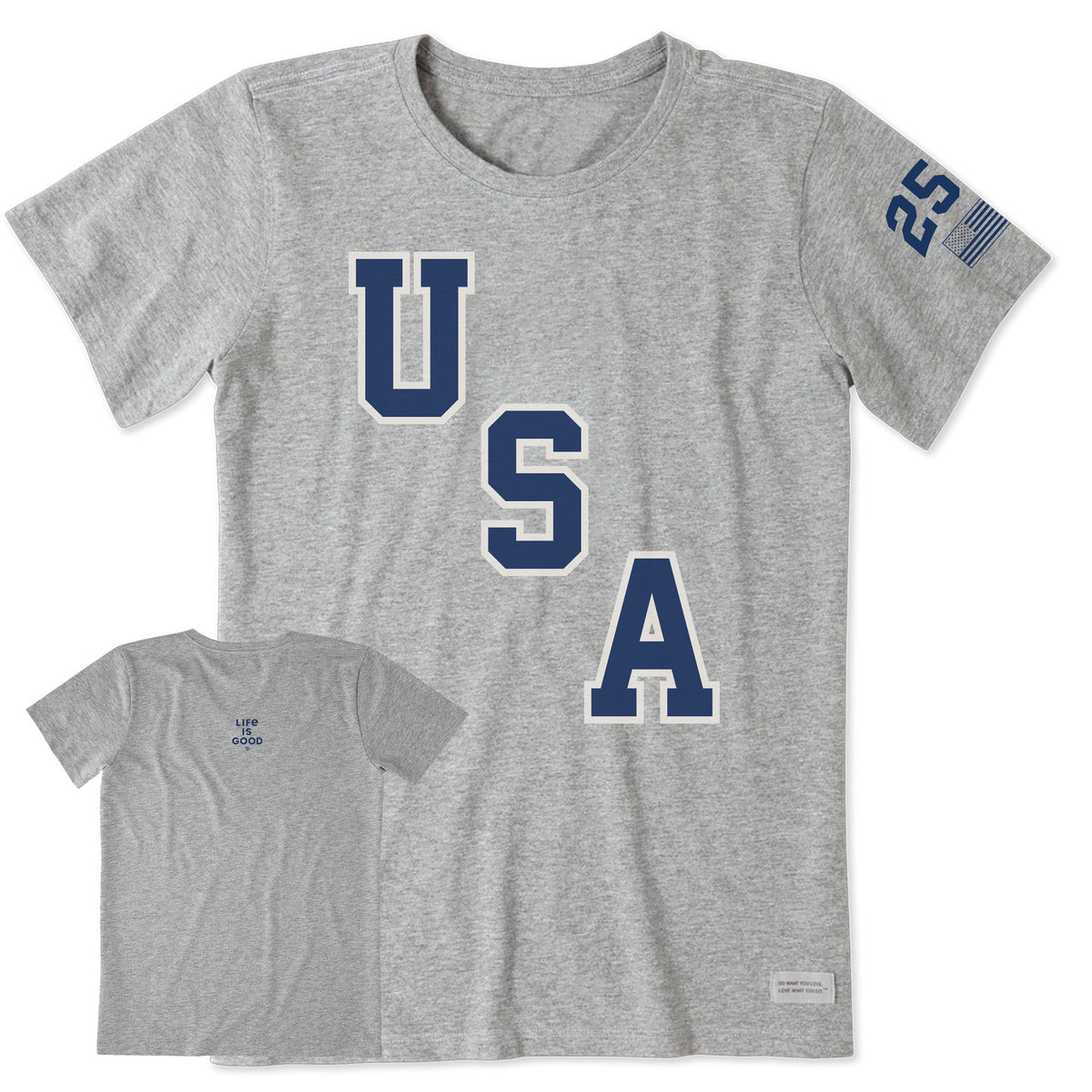 Women's USA Diagonal Short Sleeve Crusher Tee product image 1