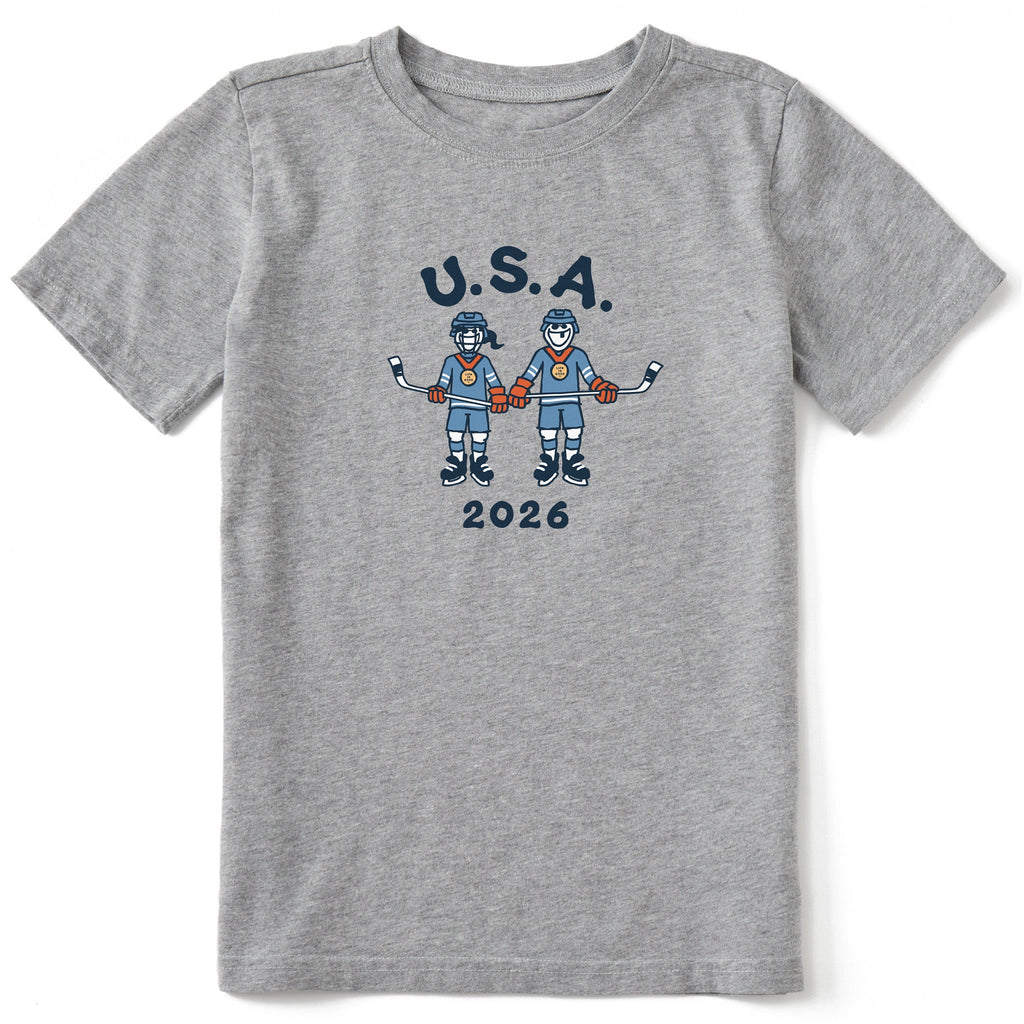 Kids Jake and Jackie Hockey Short Sleeve Crusher Tee product image 1