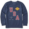 Kids USA Hockey Gold Long Sleeve Crusher Tee product image 1