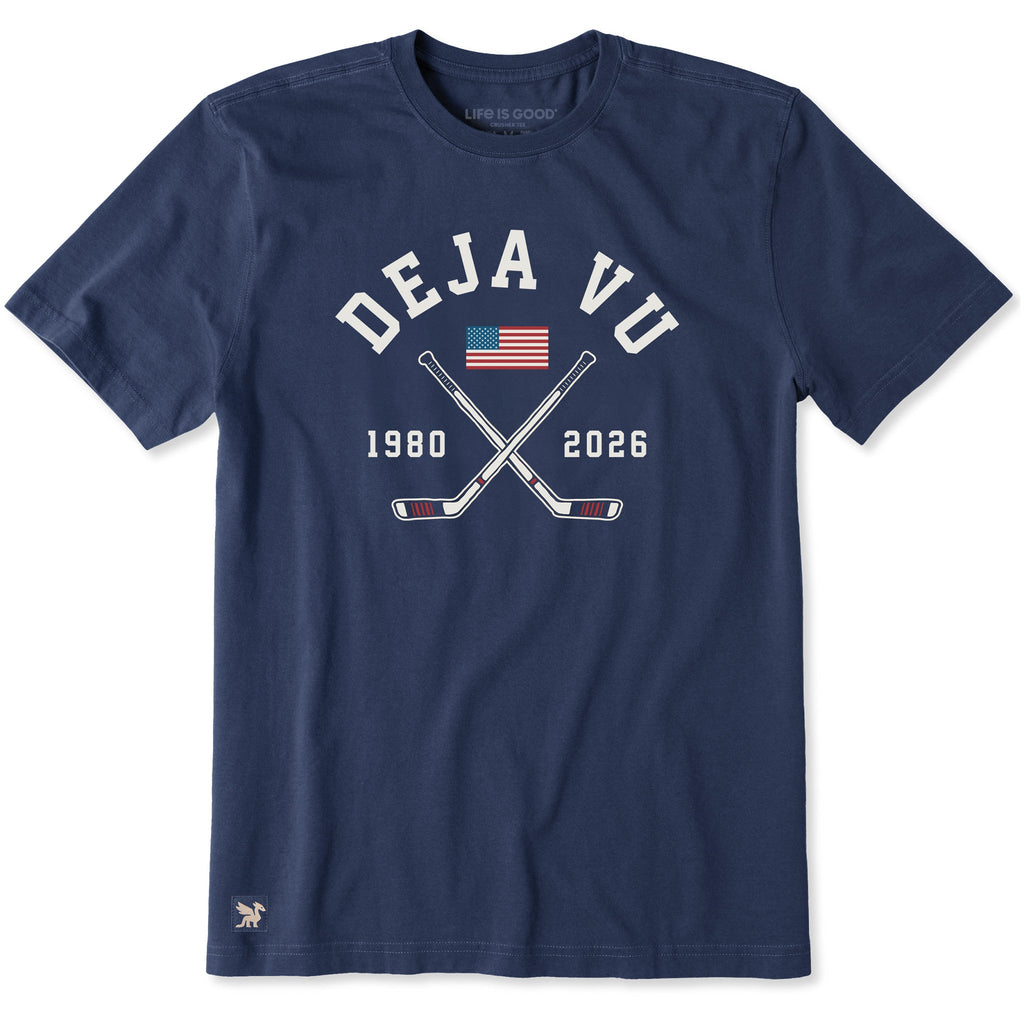 Men's Deja Vu Hockey Stick Cross Short Sleeve Crusher Tee product image 1