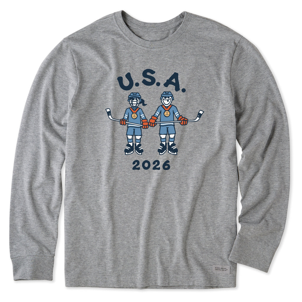 Men's Jake and Jackie Hockey Long Sleeve Crusher Tee product image 1