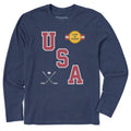 Men's USA Hockey Gold Long Sleeve Crusher Tee product image 1
