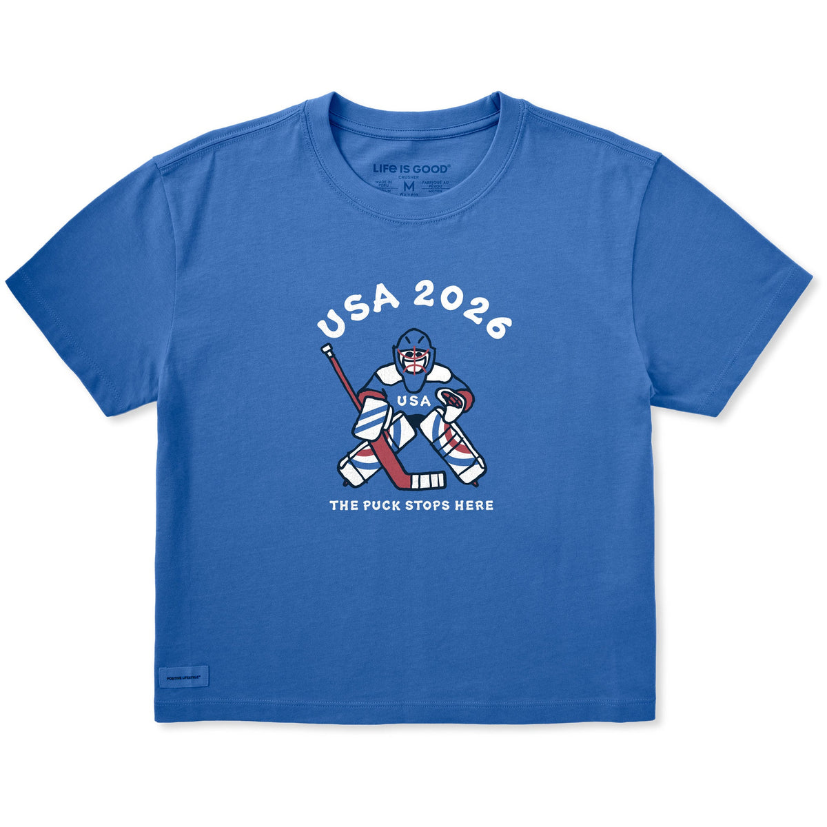 Women's USA The Puck Stops Here Short Sleeve Crusher Boxy product image 1