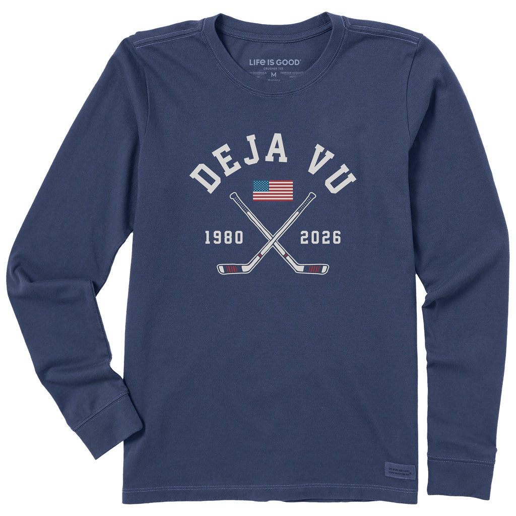 Women's Deja Vu Hockey Stick Cross Long Sleeve Crusher Tee product image 1