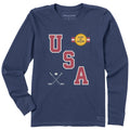 Women's USA Hockey Gold Long Sleeve Crusher Tee product image 1
