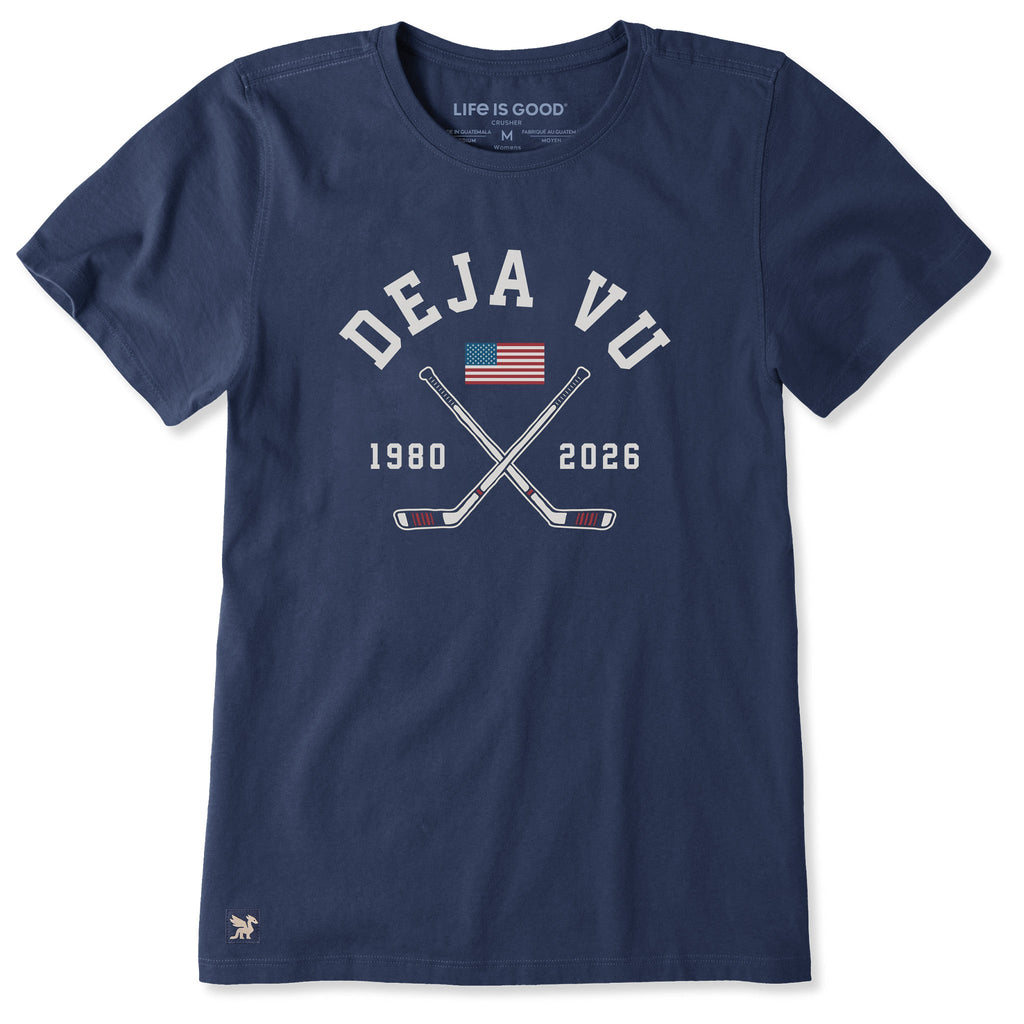 Women's Deja Vu Hockey Stick Cross Short Sleeve Crusher Tee product image 1