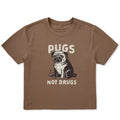 Women's Pugs Not Drugs Short Sleeve Crusher Boxy Tee product image 1
