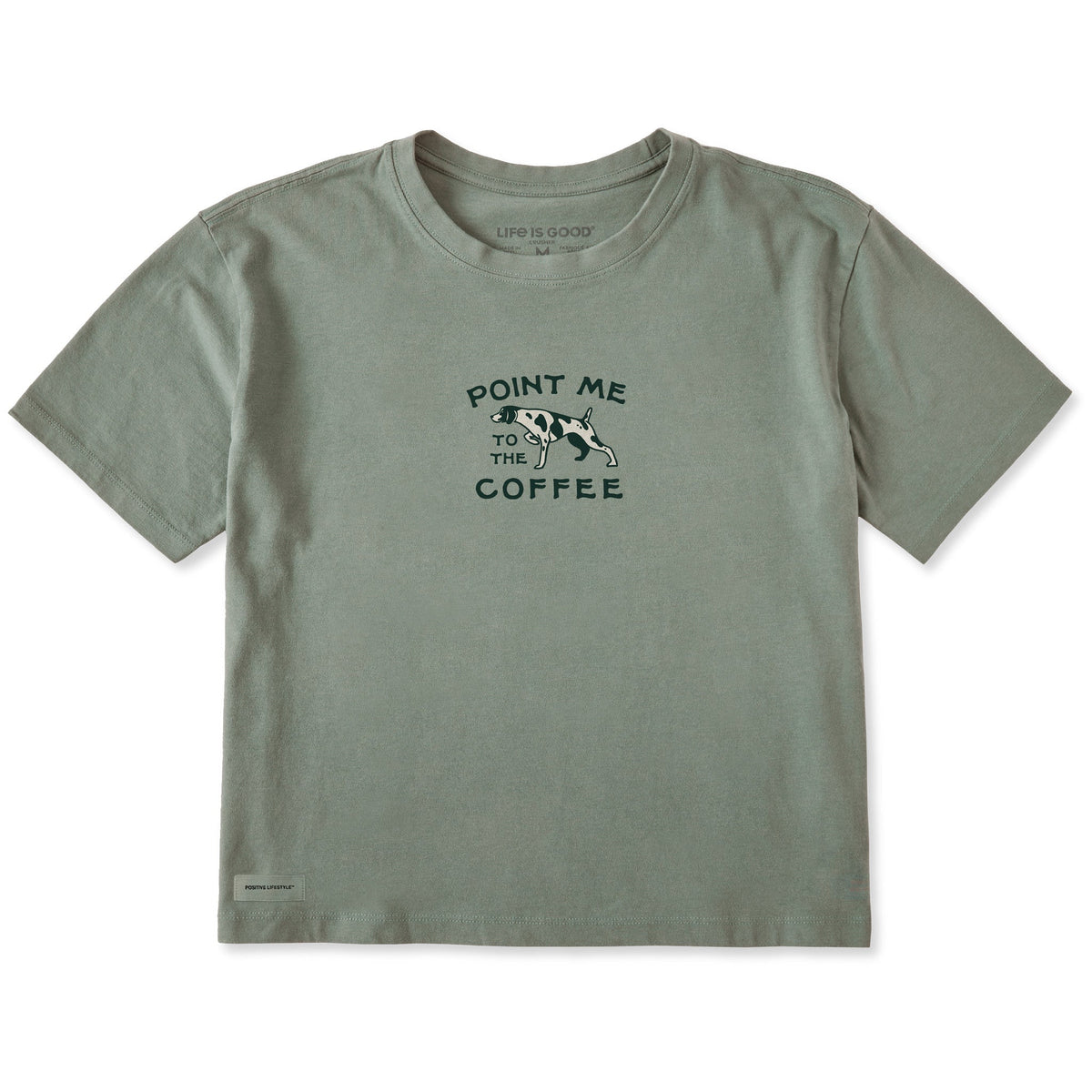 Women's Point Me to the Coffee Short Sleeve Crusher Boxy Tee product image 1