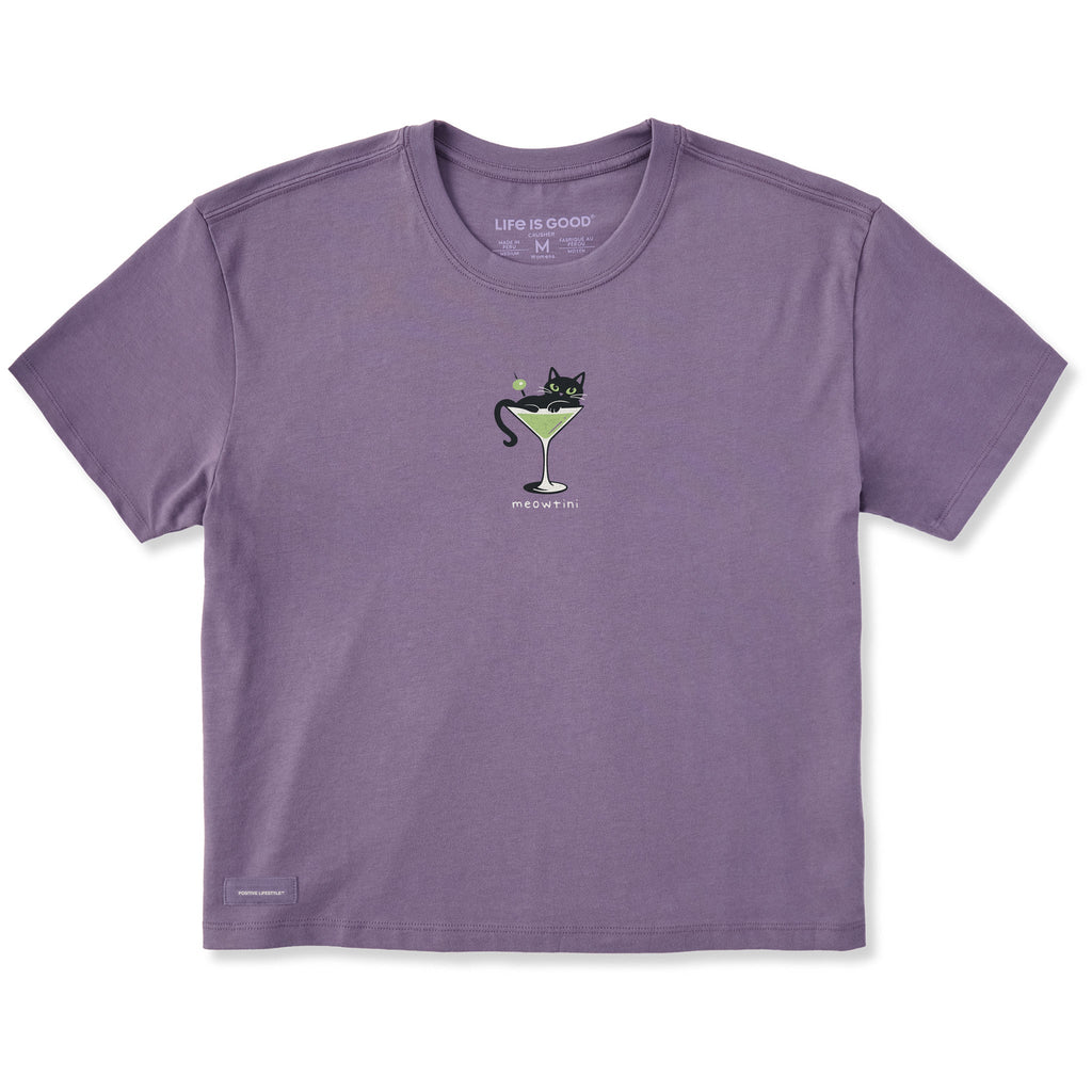 Women's Meowtini Short Sleeve Crusher Boxy Tee product image 1