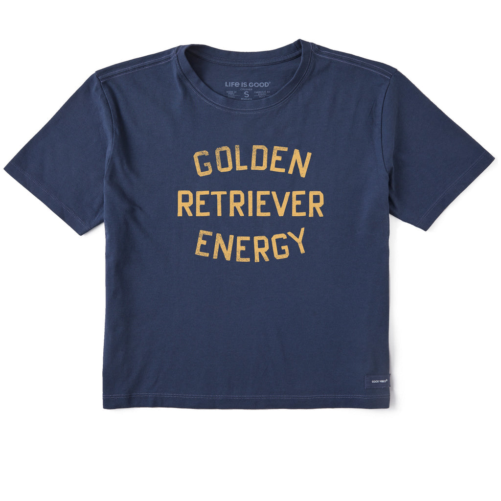 Women's Golden Retriever Energy Short Sleeve Crusher Boxy product image 1