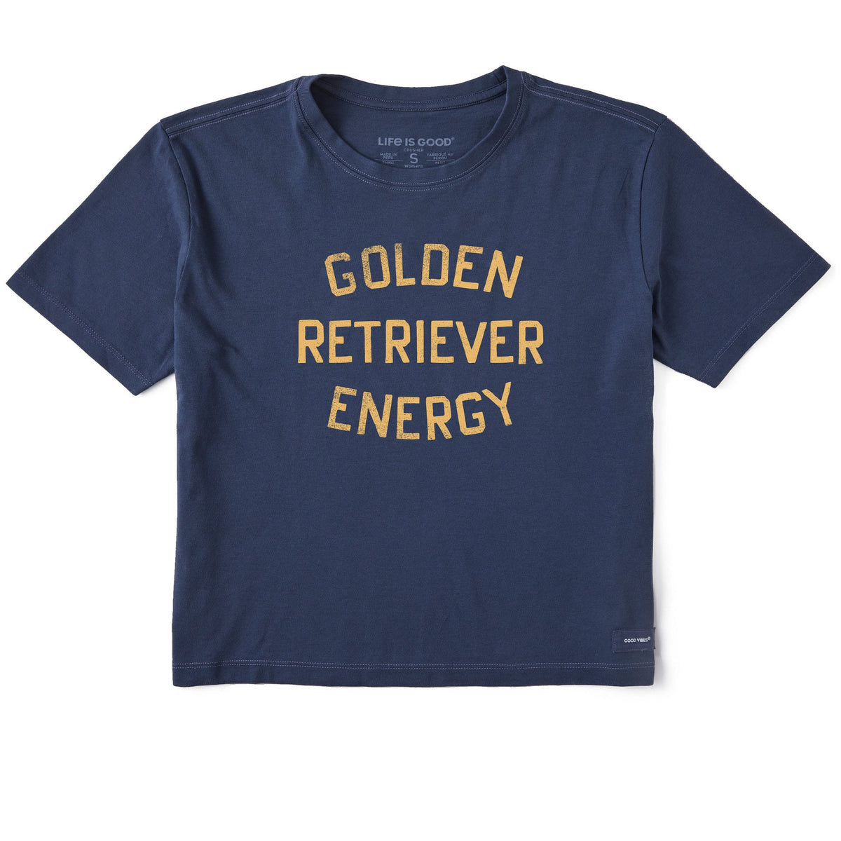 Women's Golden Retriever Energy Short Sleeve Crusher Boxy product image 1