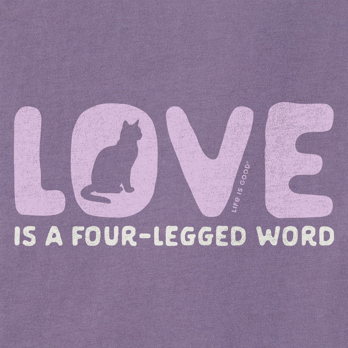Women's Love is a Four-Legged Word Cat Short Sleeve Crusher product image 2