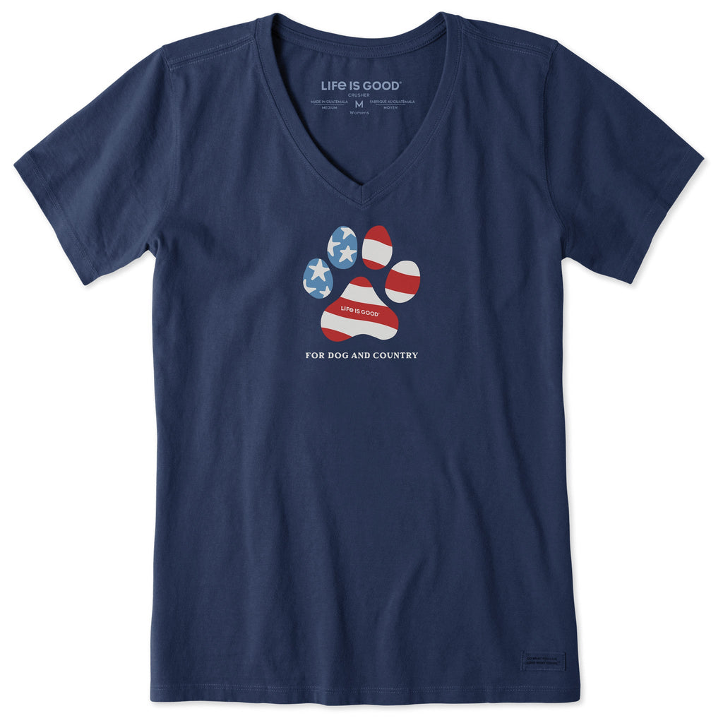 Women's For Dog and Country Short Sleeve Vee product image 1