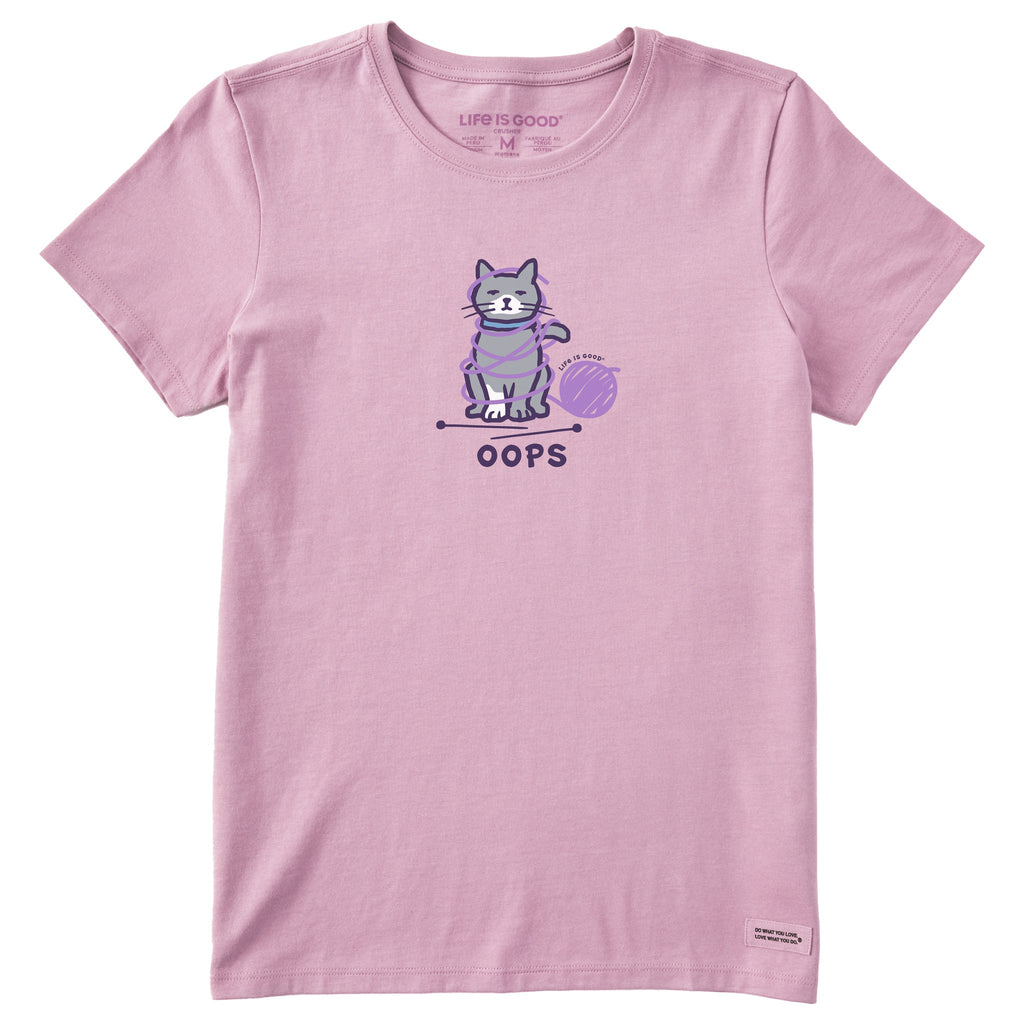 Women's Oops Yarn Cat Short Sleeve Crusher Tee product image 1