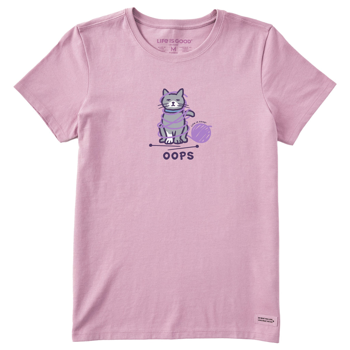 Women's Oops Yarn Cat Short Sleeve Crusher Tee product image 1