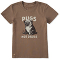 Women's Pugs Not Drugs Short Sleeve Crusher Tee product image 1