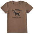 Women's Go Ahead Make My Day Dog Short Sleeve Crusher Tee product image 1
