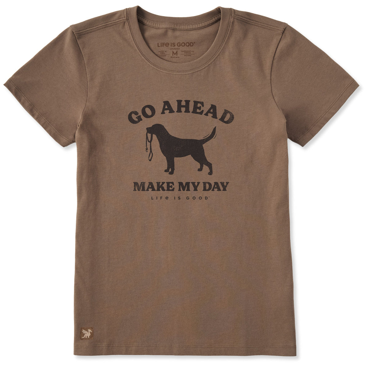 Women's Go Ahead Make My Day Dog Short Sleeve Crusher Tee product image 1