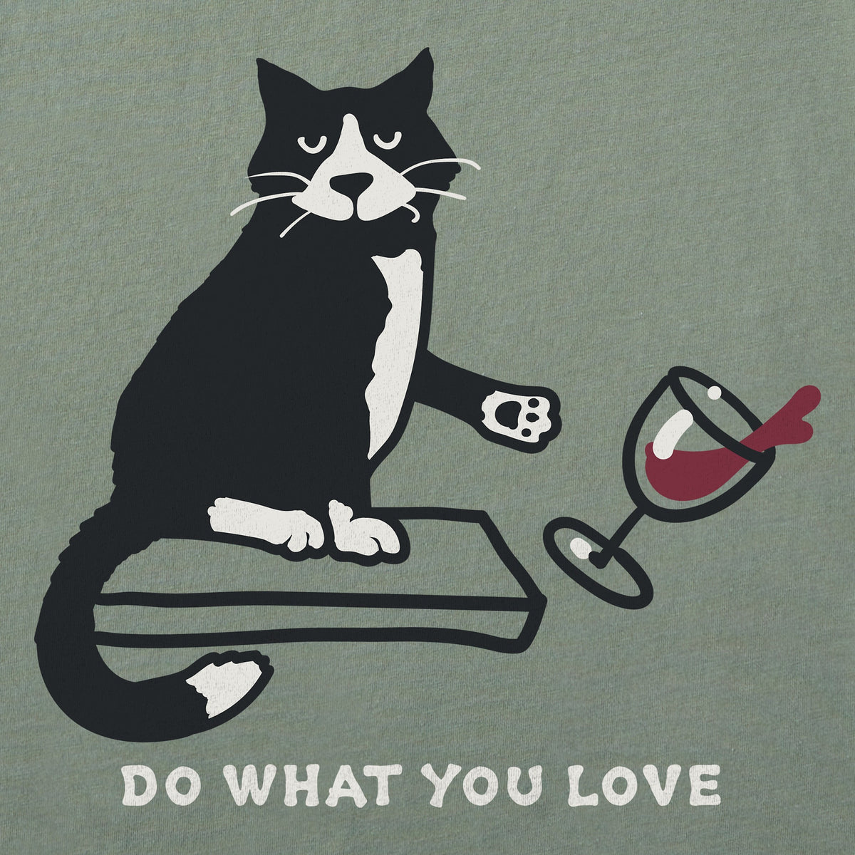 Women's Do What You Love Cat Short Sleeve Crusher Tee product image 2