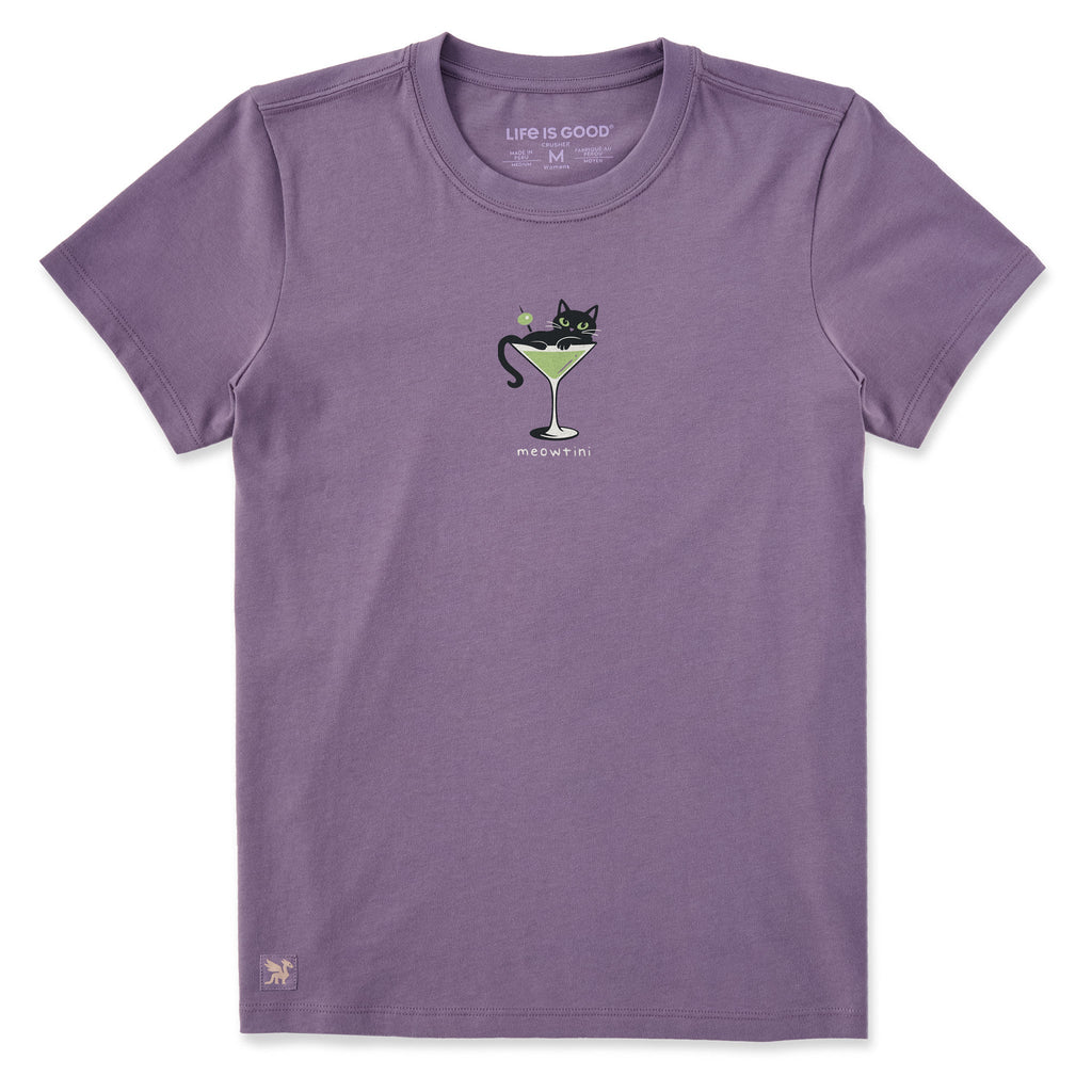 Women's Meowtini Short Sleeve Crusher Tee product image 1