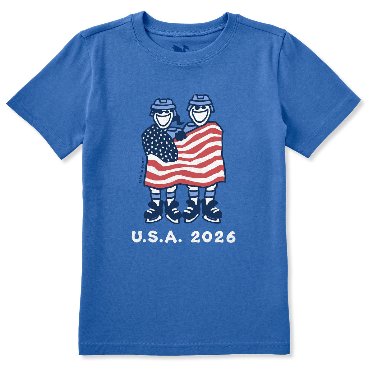 Kids Jake and Jackie Flag Hockey Short Sleeve Crusher Tee product image 1