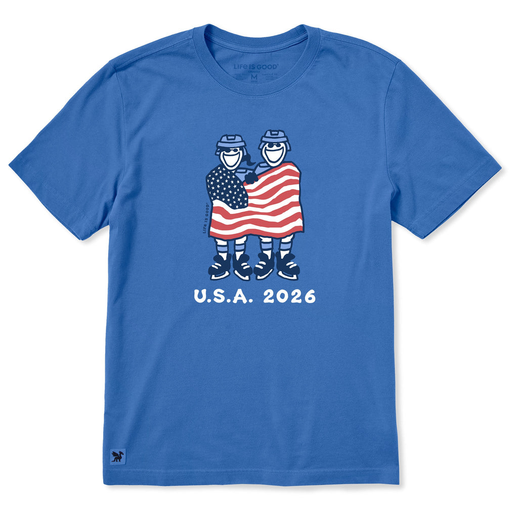 Men's Jake and Jackie Flag Hockey Short Sleeve Crusher Tee product image 1