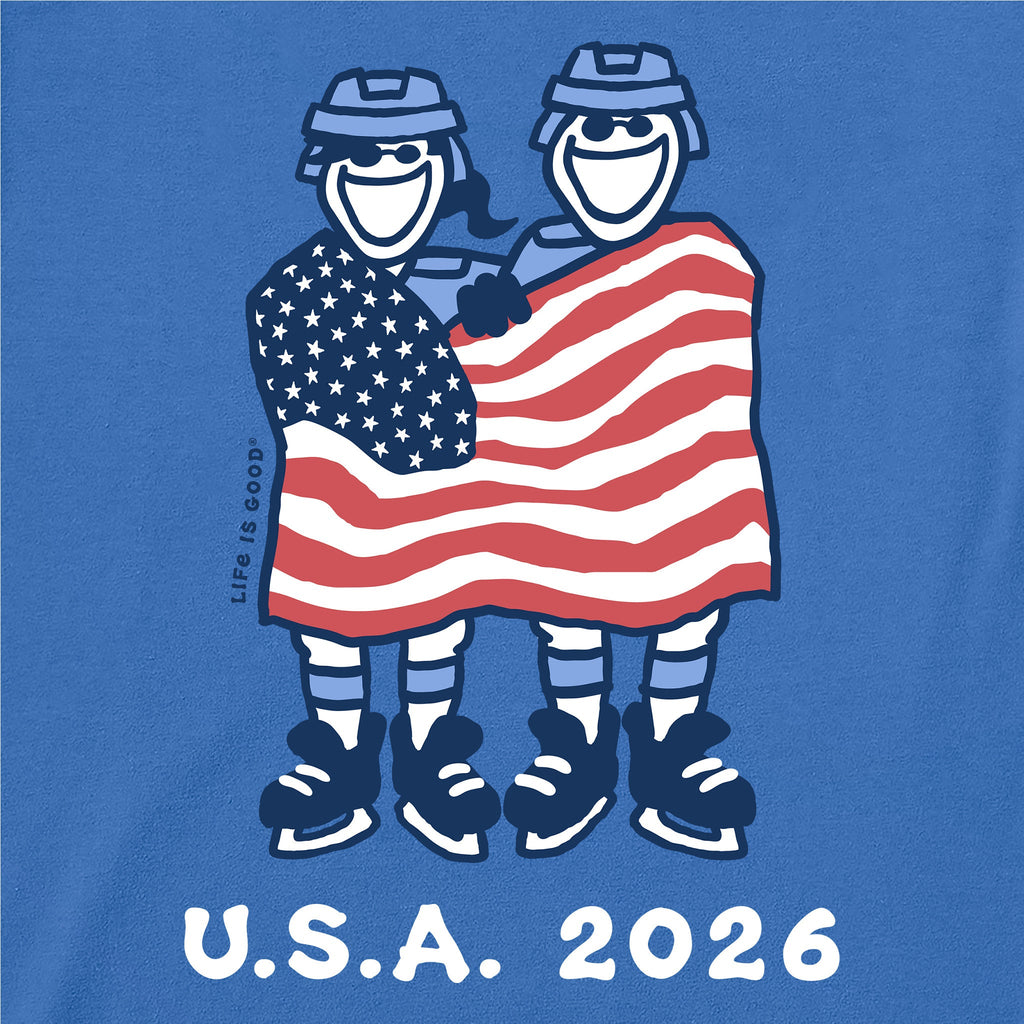 Men's Jake and Jackie Flag Hockey Short Sleeve Crusher Tee product image 2