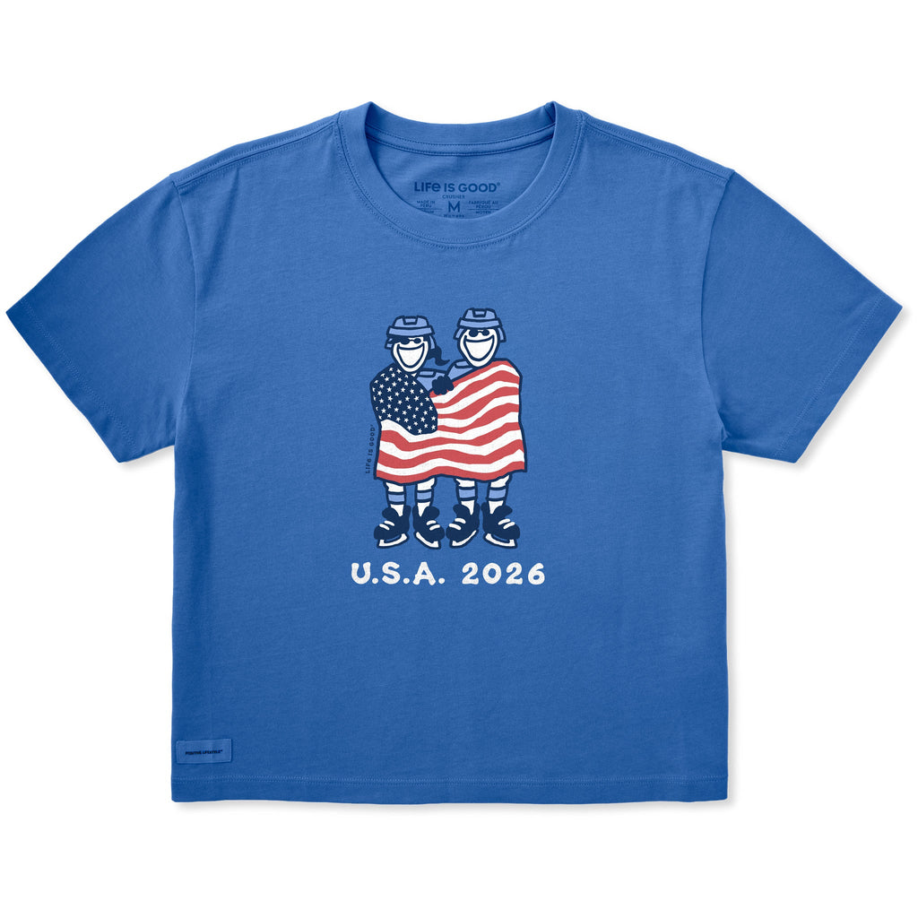 Women's Jake and Jackie Flag Hockey Short Sleeve Crusher product image 1