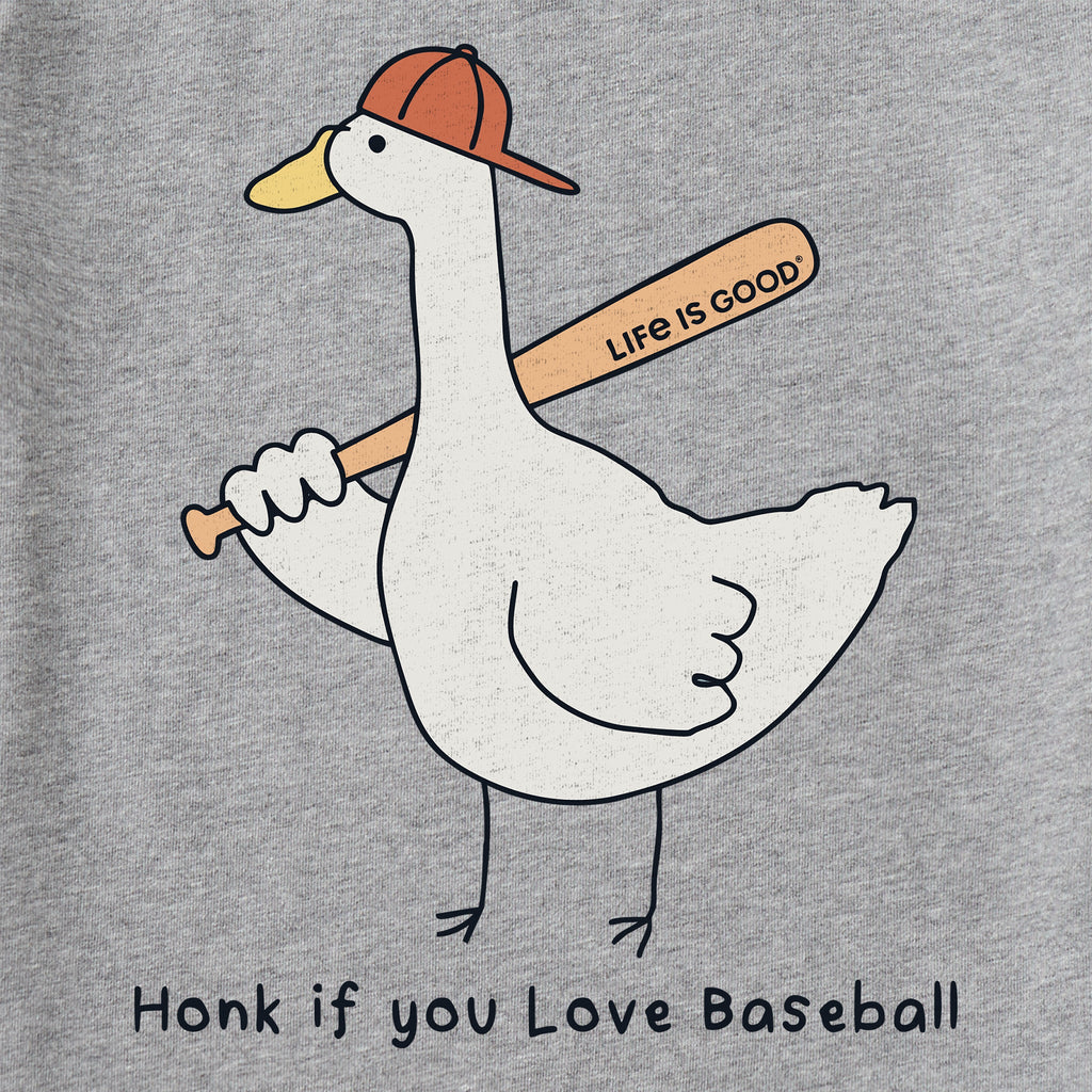 Kids Honk if You Love Baseball Short Sleeve Crusher Tee