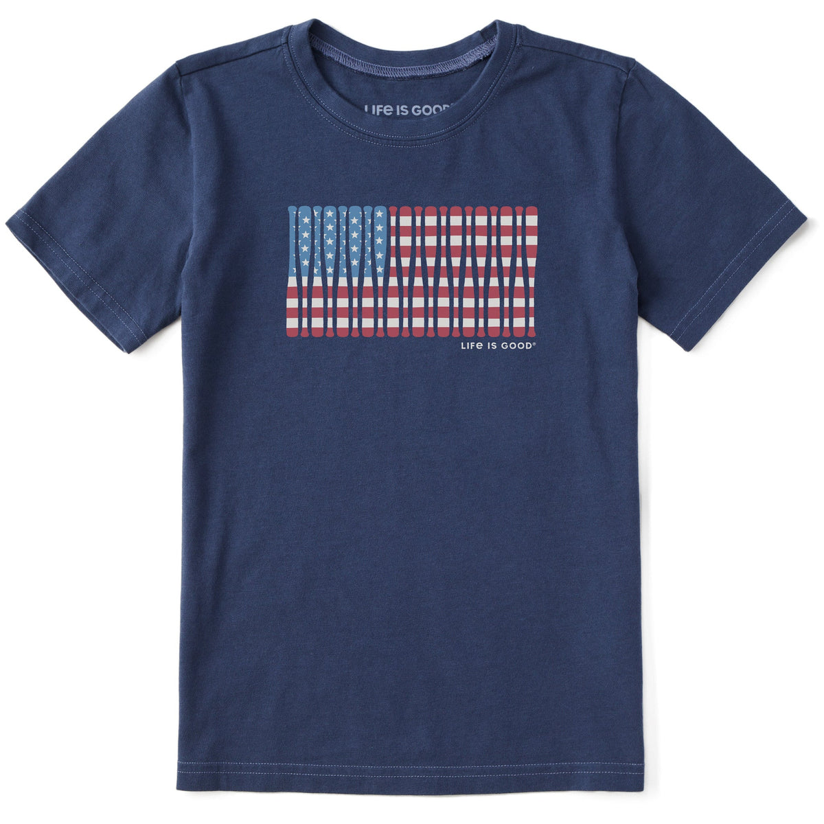 Kids Baseball Bats Flag Short Sleeve Crusher Tee product image 1