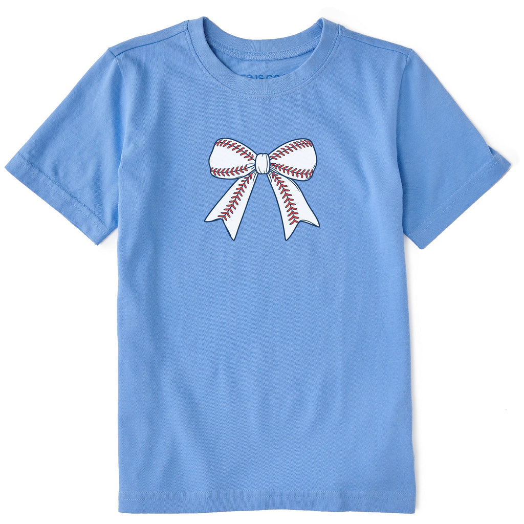 Kids Baseball Bow Short Sleeve Crusher Tee product image 1