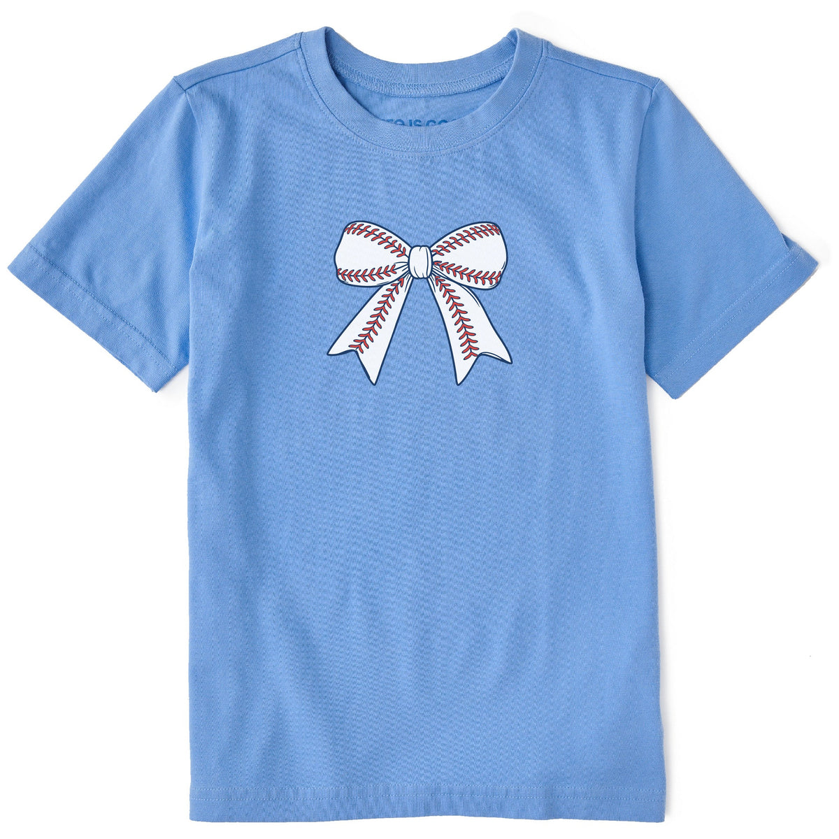 Kids Baseball Bow Short Sleeve Crusher Tee product image 1