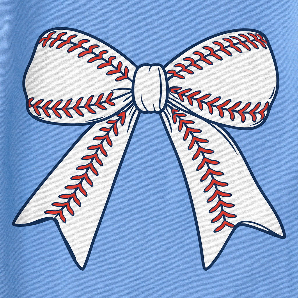 Kids Baseball Bow Short Sleeve Crusher Tee product image 2
