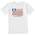 Kids Red White & Baseball Flag Short Sleeve Crusher Tee product image 1