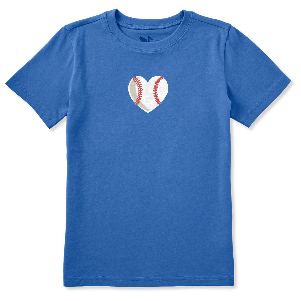 Kids Baseball Heart Short Sleeve Crusher Tee product image 1