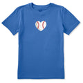 Kids Baseball Heart Short Sleeve Crusher Tee product image 1