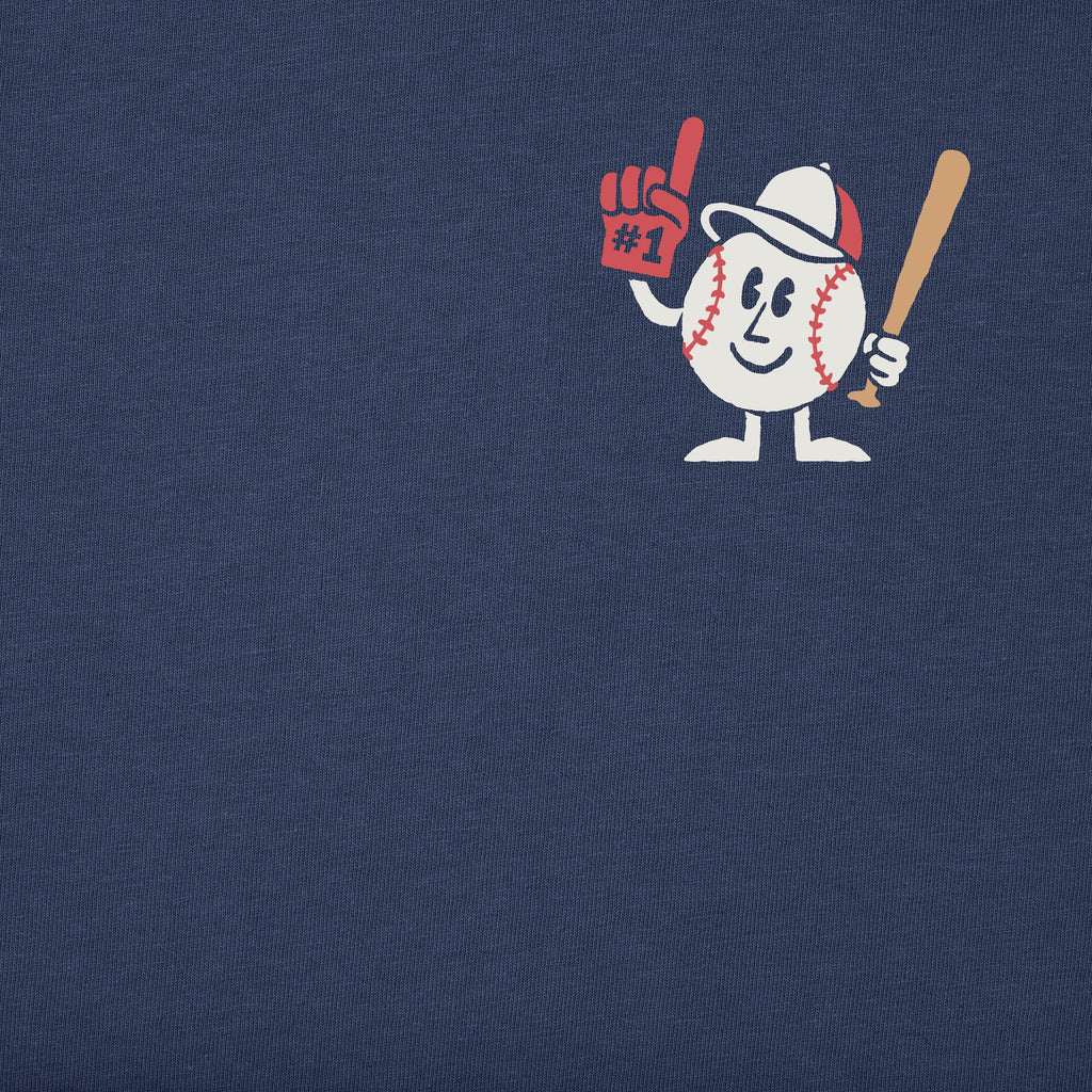 Men's #1 Baseball Guy Short Sleeve Crusher Tee product image 2