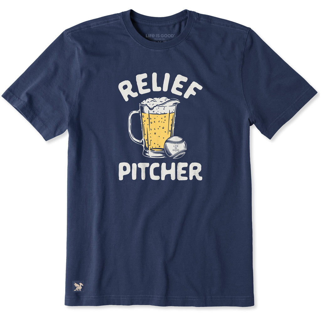 Men's Relief Pitcher Baseball Short Sleeve Crusher Tee