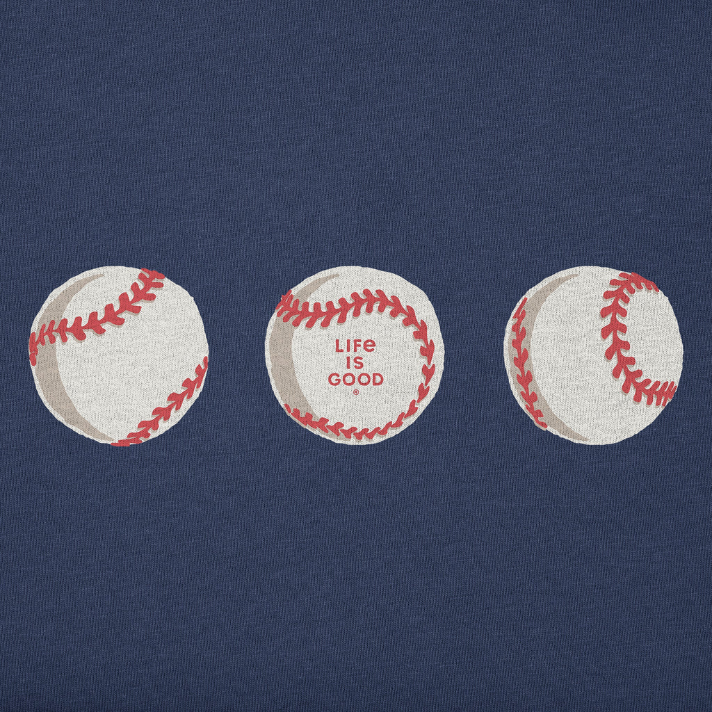 Men's Three Baseballs Short Sleeve Crusher Tee product image 2